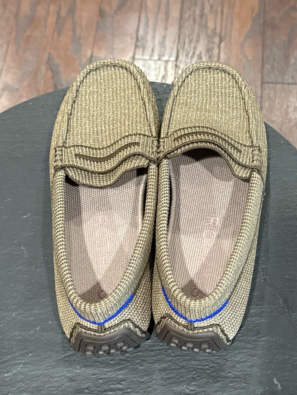 Rothy's bronze Woven Loafers the driver size W8 preppy casual classic - Picture 4 of 8